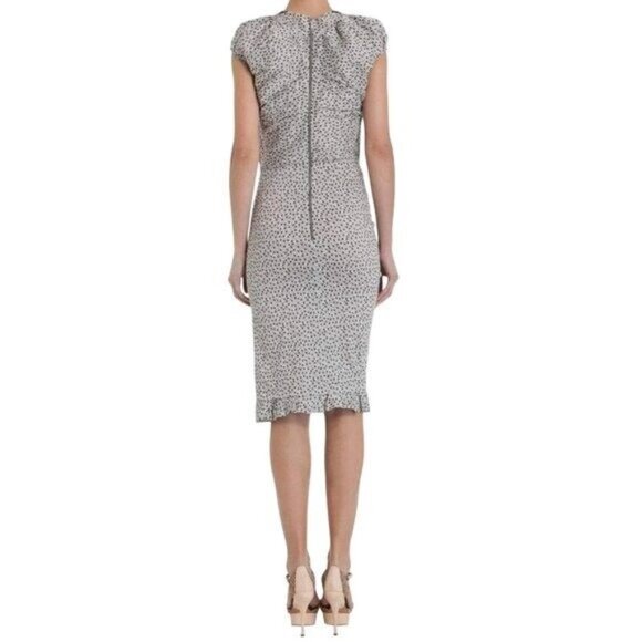 Nina Ricci Linen Knee-Length Dress Size: XS/S | US 2-4, FR36 NEW - Picture 4 of 10